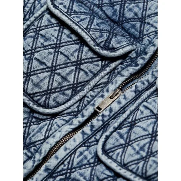 Isabel Marant Étoile Deliona Quilted Jacket – Light Blue | Size 2 - Picture 3 of 16